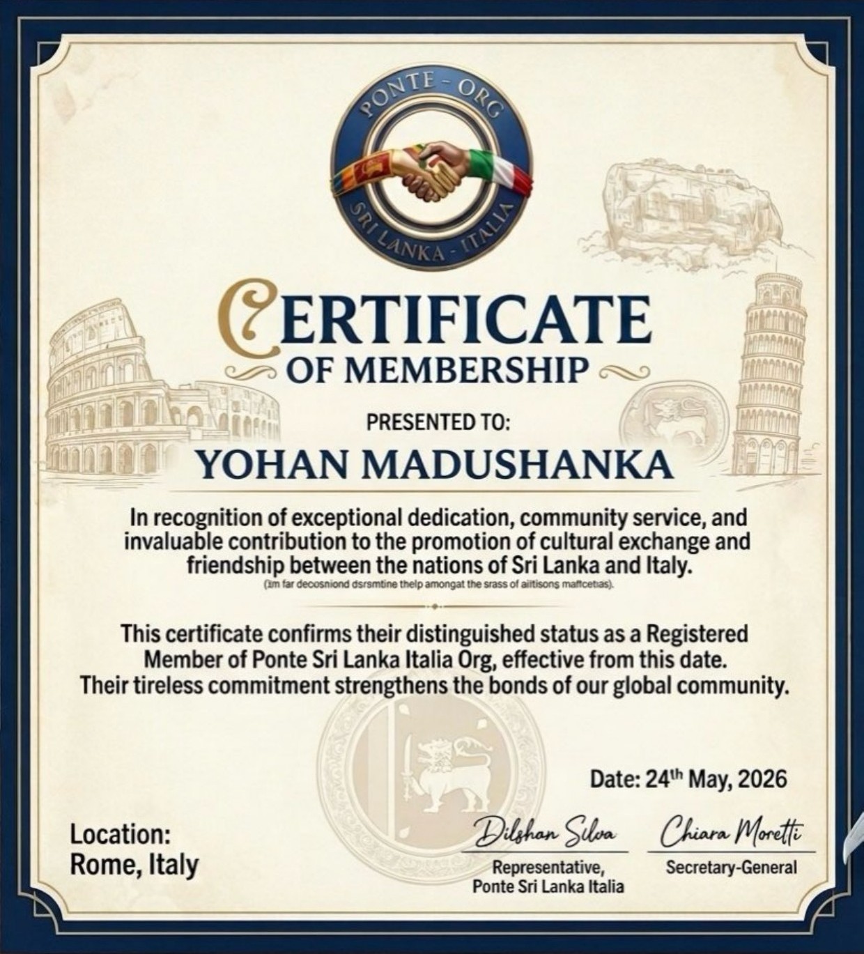 Vice President Certificate